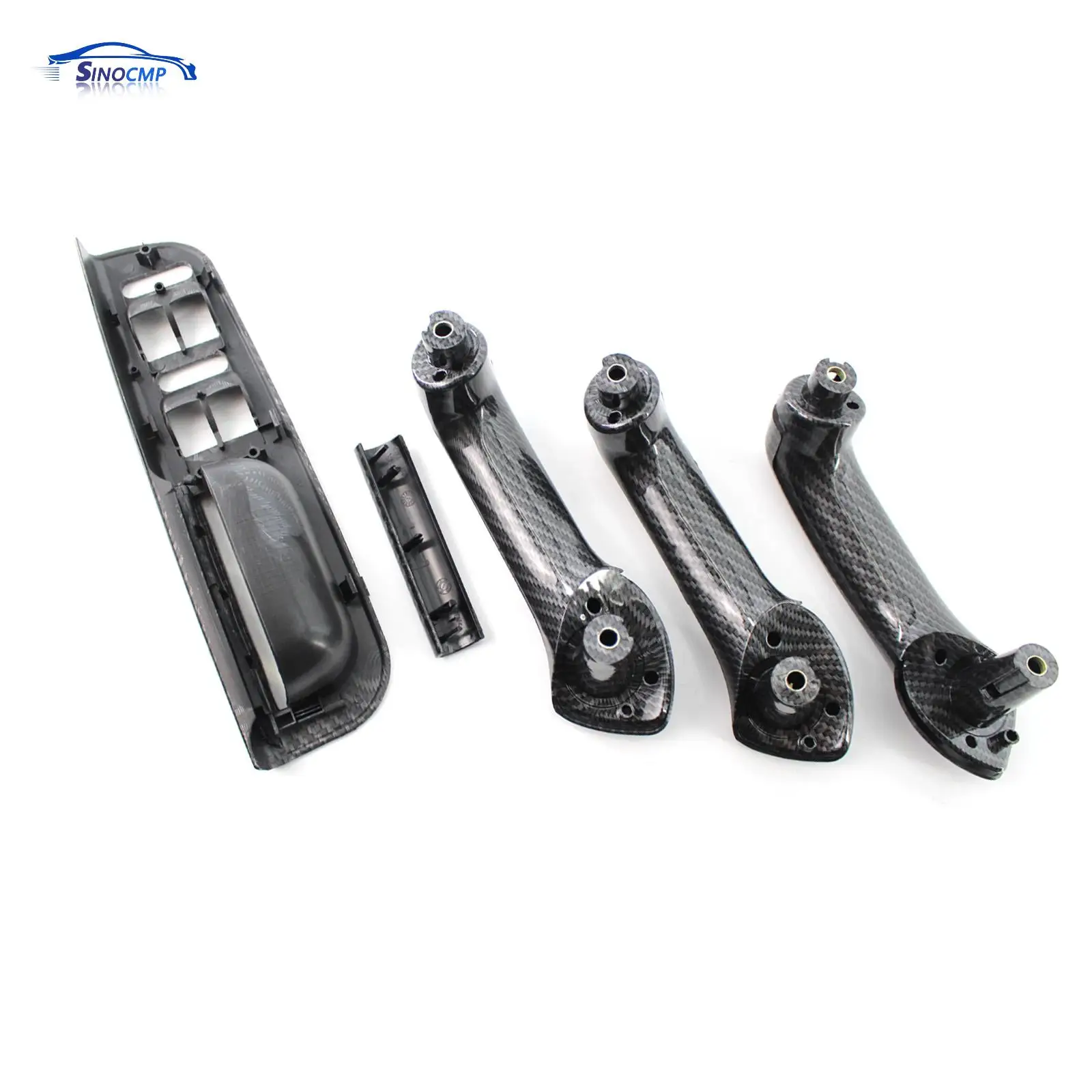 

5PCS Interior Door Grab Handle Cover Carbon Fiber 1J0867171A 1J4867179A 1J0867172A 3B1867171E7DE For 1999-2004 VW Jetta Golf MK4