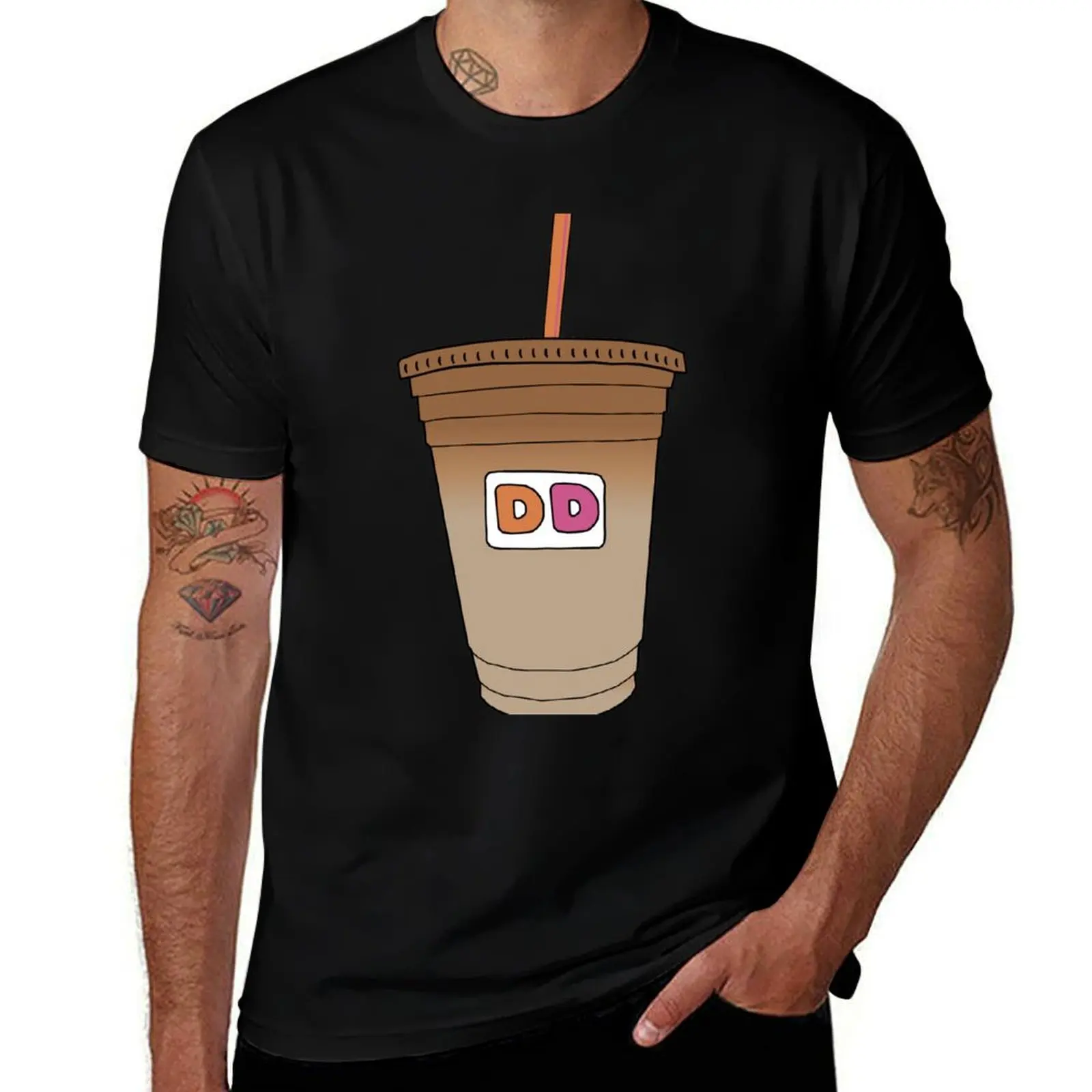 

Dunkin Donuts Iced Coffee T-Shirt man t shirt designer cotton t shirt pack