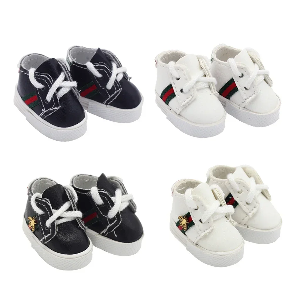 Chaussures de sport pour poupées Labubu 4x1.8cm, plusieurs Styles, bricolage pour poupée Labubu, chaussures en tissu en cuir, accessoires de remplacement pour poupées