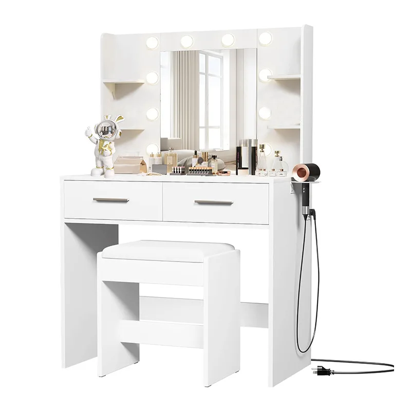 

Wooden dresser live streaming host makeup mirror fill light with drawers bedroom small room table