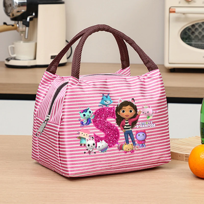 غابي دمية أكياس الغداء المحمولة أنيمي مطبوعة رسالة شريط الفريزر التخييم الغذاء نزهة حقيبة عزل صبي الفتيات حقيبة التخزين