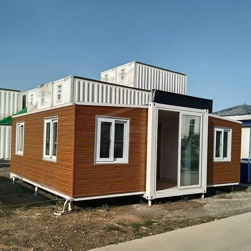 Office Focused Foldable House Large Open Space Design Glass Partition Prefab Container Building Startup Company Business Office