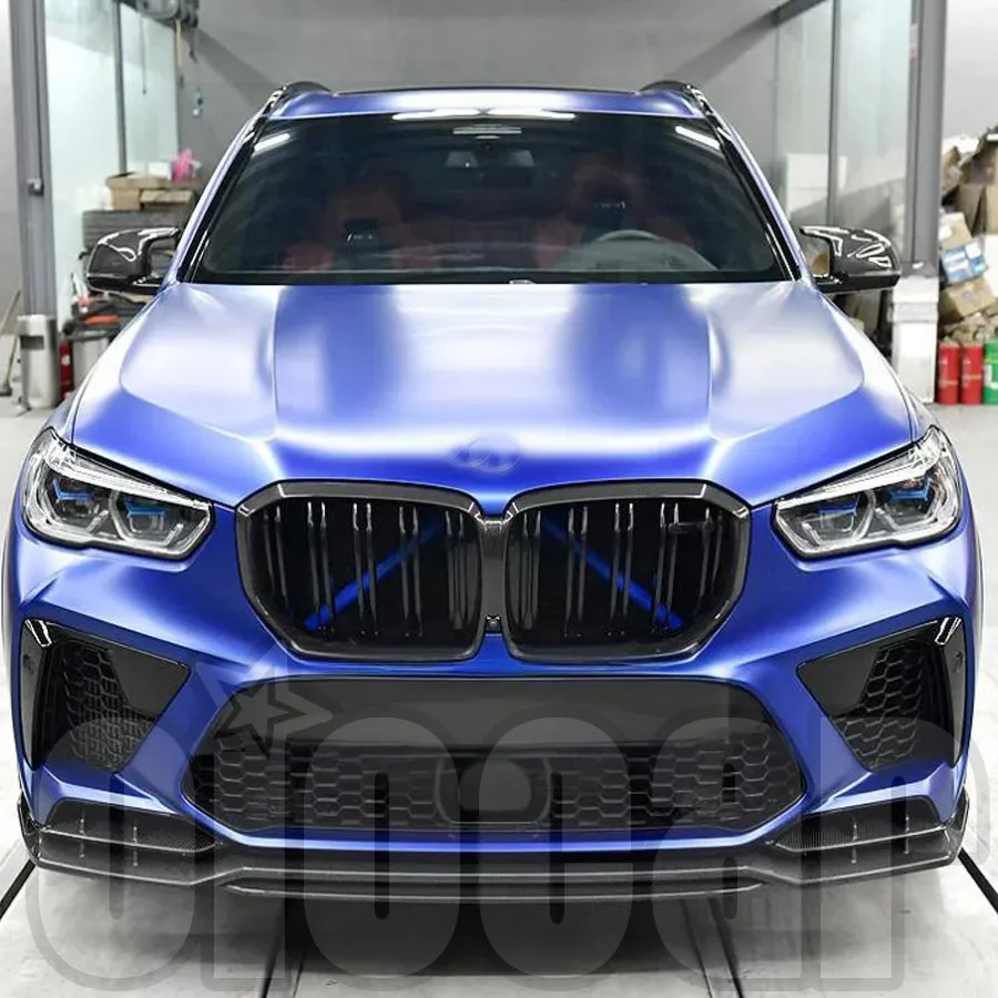 

Спойлер переднего бампера и верхние боковые аэродинамические накладки (канарды) из сухого карбона в стиле MH от oiomotors для BMW F95 X5M