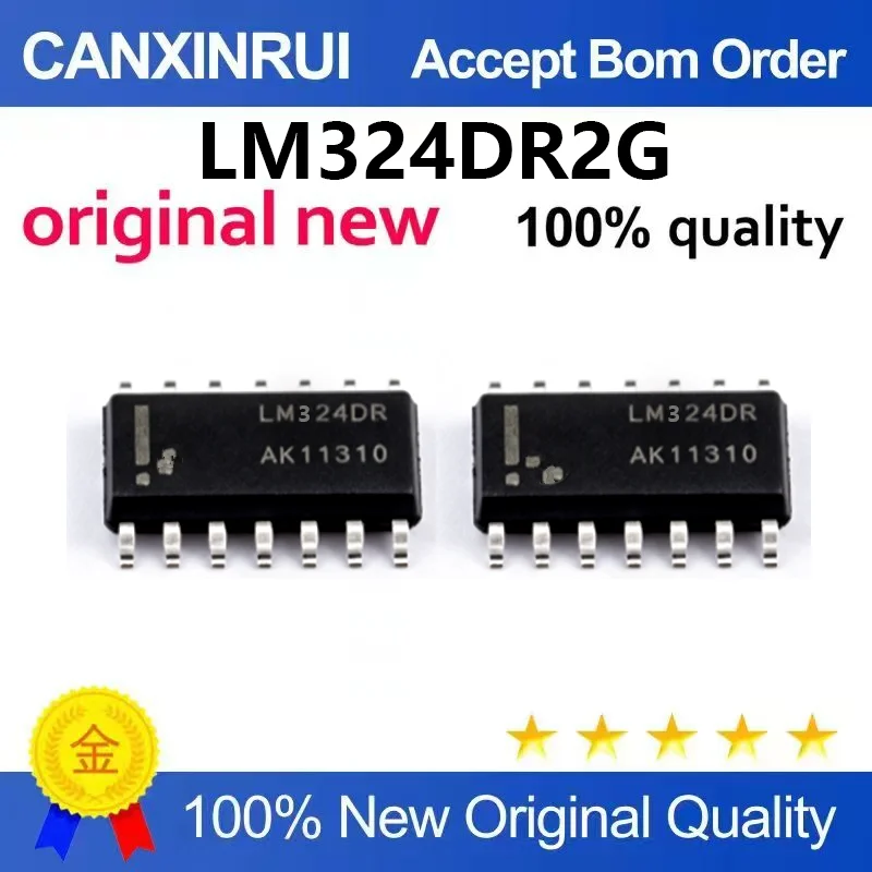 (5pcs-100pcs)Brand new original LM324DR2G SOIC-14 four-way operational amplifier chip 1MHz