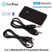 Bluetooth 5.0 Transmitter Receiver 2 in 1 Wireless Bluetooth Audio Adapter 3.5mm Jack Aux BT5.0 Adapter for PC TV Headphone Car