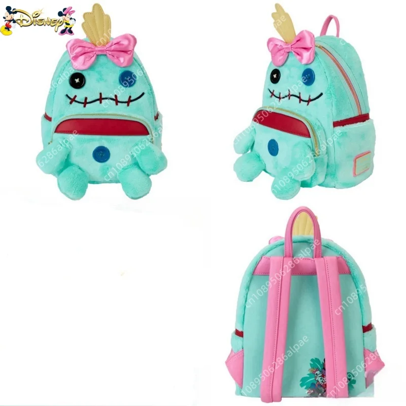 Hot Sale Selling Disney Lilo&Stitch Periphery Series New Simple And Stylish Mini Cute Children'S Green Backpack  Birthday Giftss