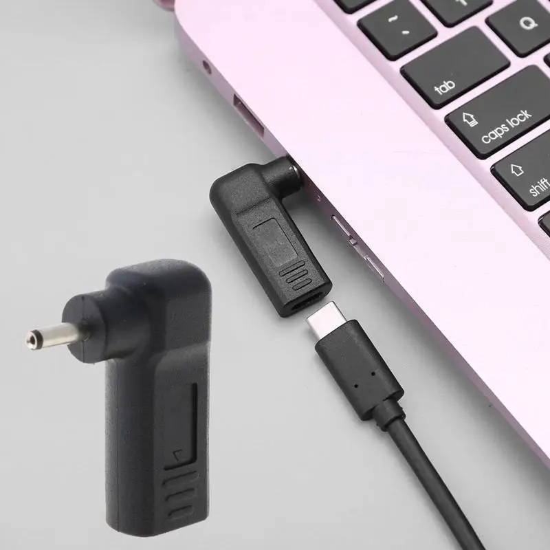 

652F USB Type C Power Adapter Laptop Fit for Laptop Tablet Computer 90 Degree
