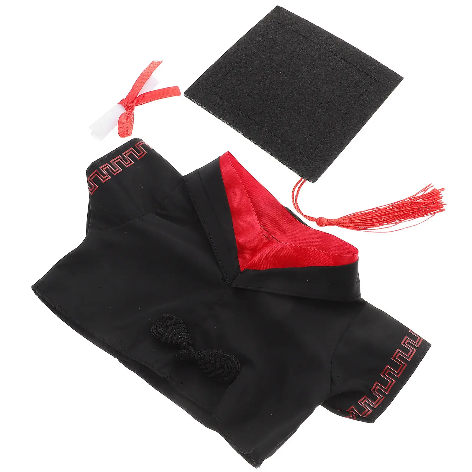 

1Set Graduation Outfit Set for Stuffed Animals DIY Bachelor Cap Tassel Accessories Cute Celebration Costume Grad Season Decor