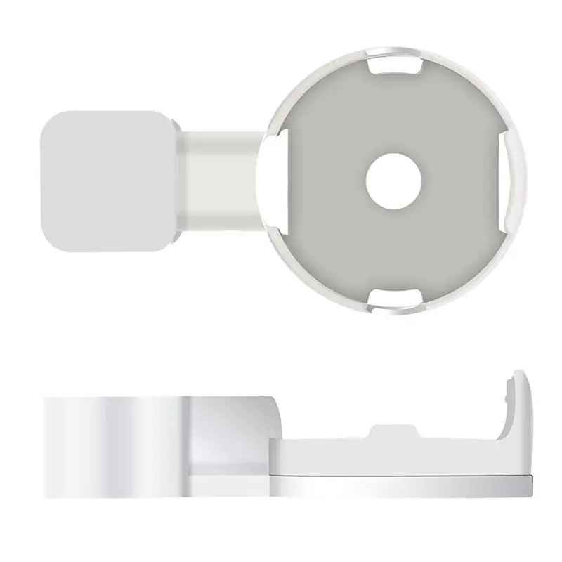 ABMF 2X Speaker Wall Mount Holder for Alexa Echo Dot 3rd Generation, White Plastic, Indoor Sound Box with Screwless Cable