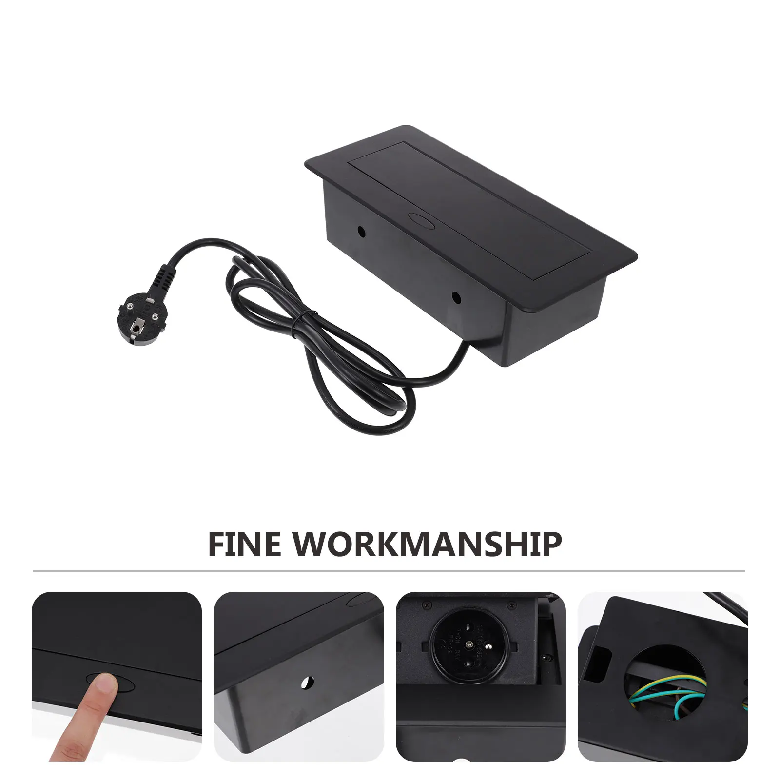 1Pcs Desktop Socket Efficient Zinc Alloy Charging Socket Durable Safe Power Outlet Multi-Purpose for Smartphone Tablet