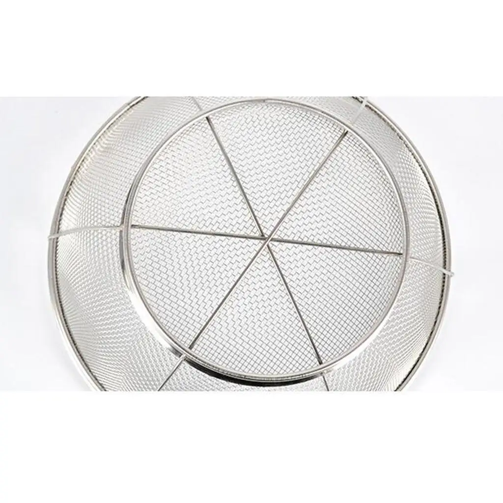 Heat Resistant Stainless Steel Kitchen Strainer Fine Mesh Colander Bowl for Rinsing Rice Fruit Vegetables