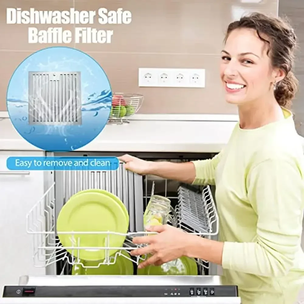 36-inch Stainless Steel Wall Mount Range Hood 700CFM Ducted/Ductless Touch Control Permanent Filters Light Timer Dishwasher Safe