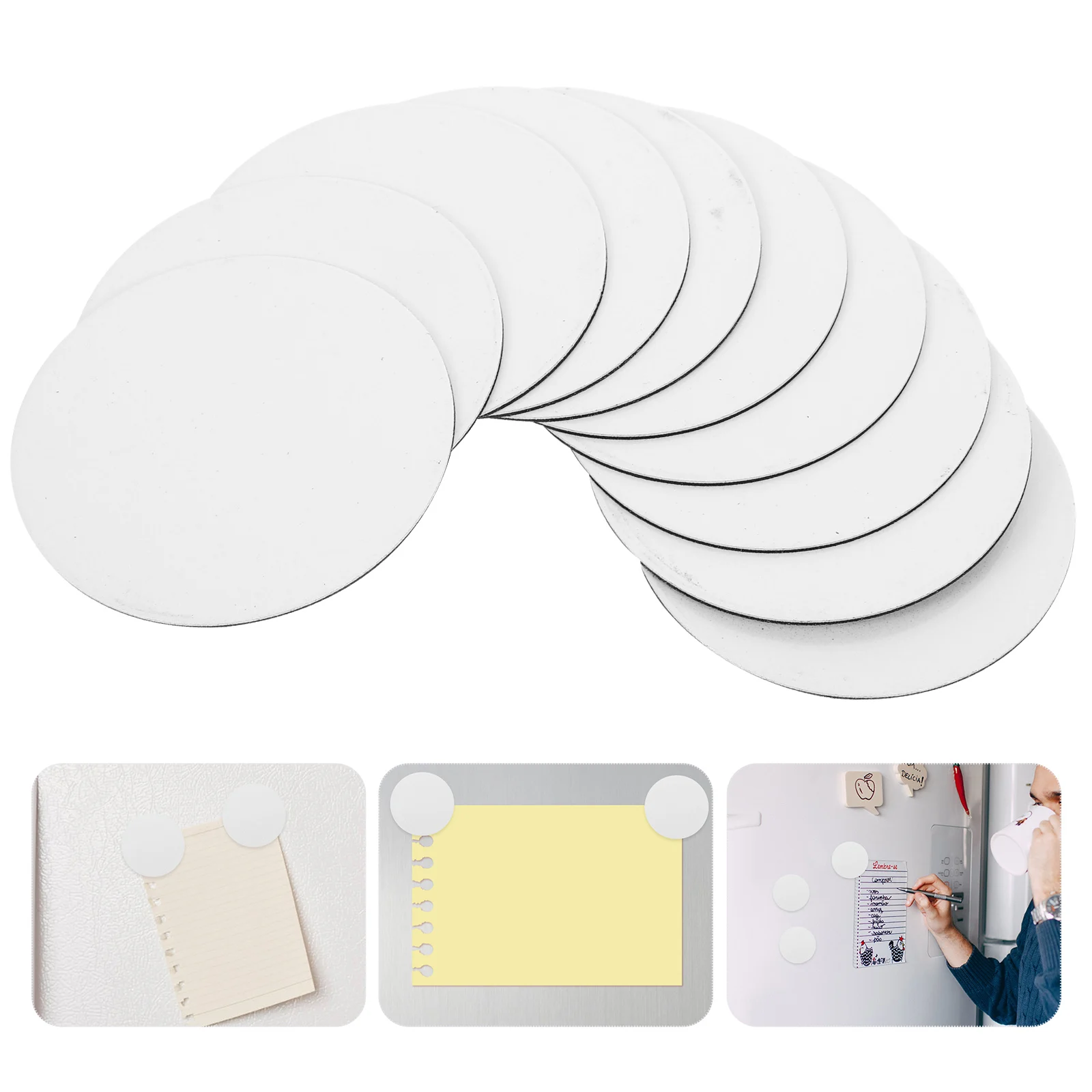 

10pcs Round Shape Diy Thermal Transfer Magnets Sublimated Fridge Stickers Blank Refrigerator Magnets Reusable Strong Adsorption