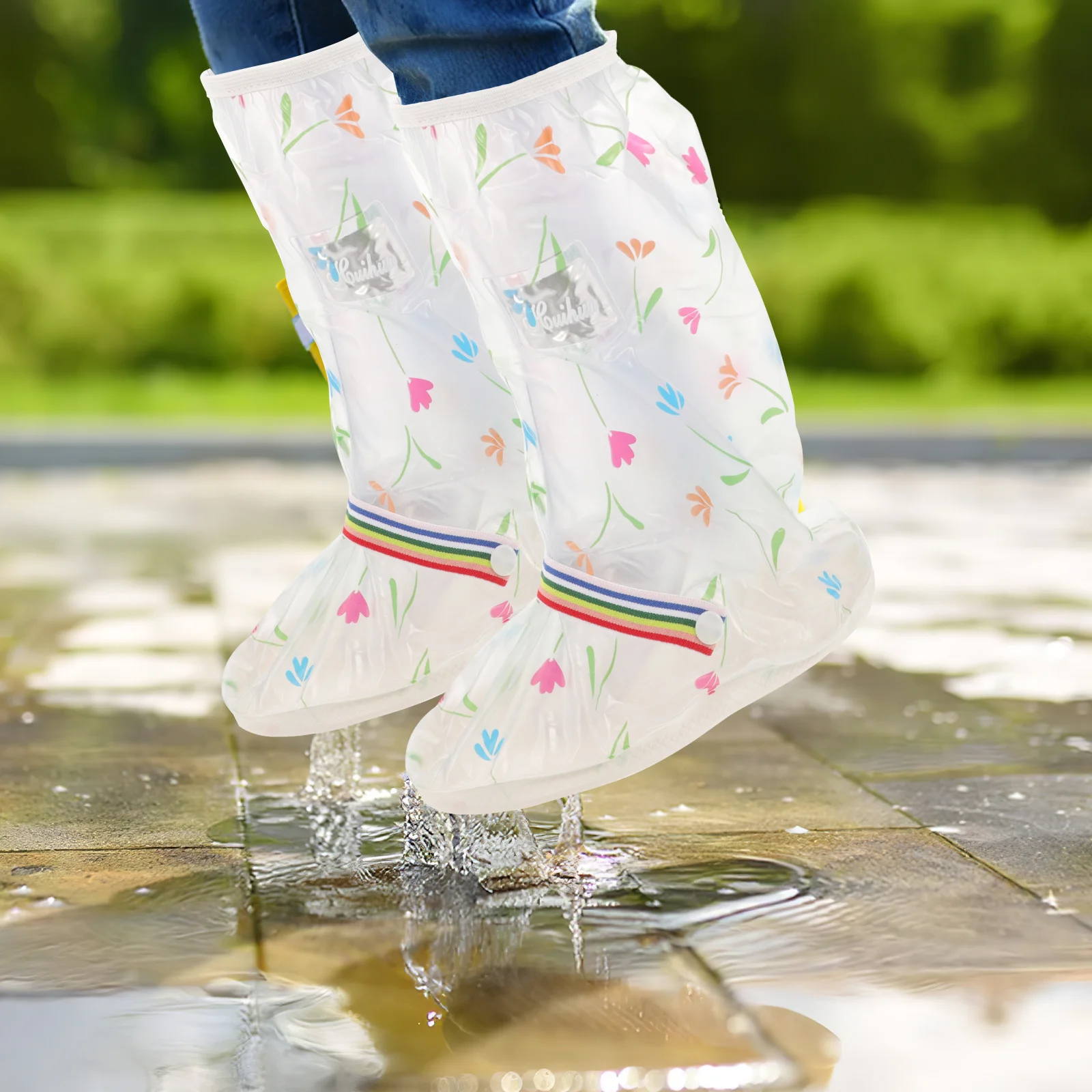 

1Pair Non Slip Reusable Waterproof Shoe Cover Protector for Outdoor Hiking Camping Sports Rainy Days Shoe Protector Covers