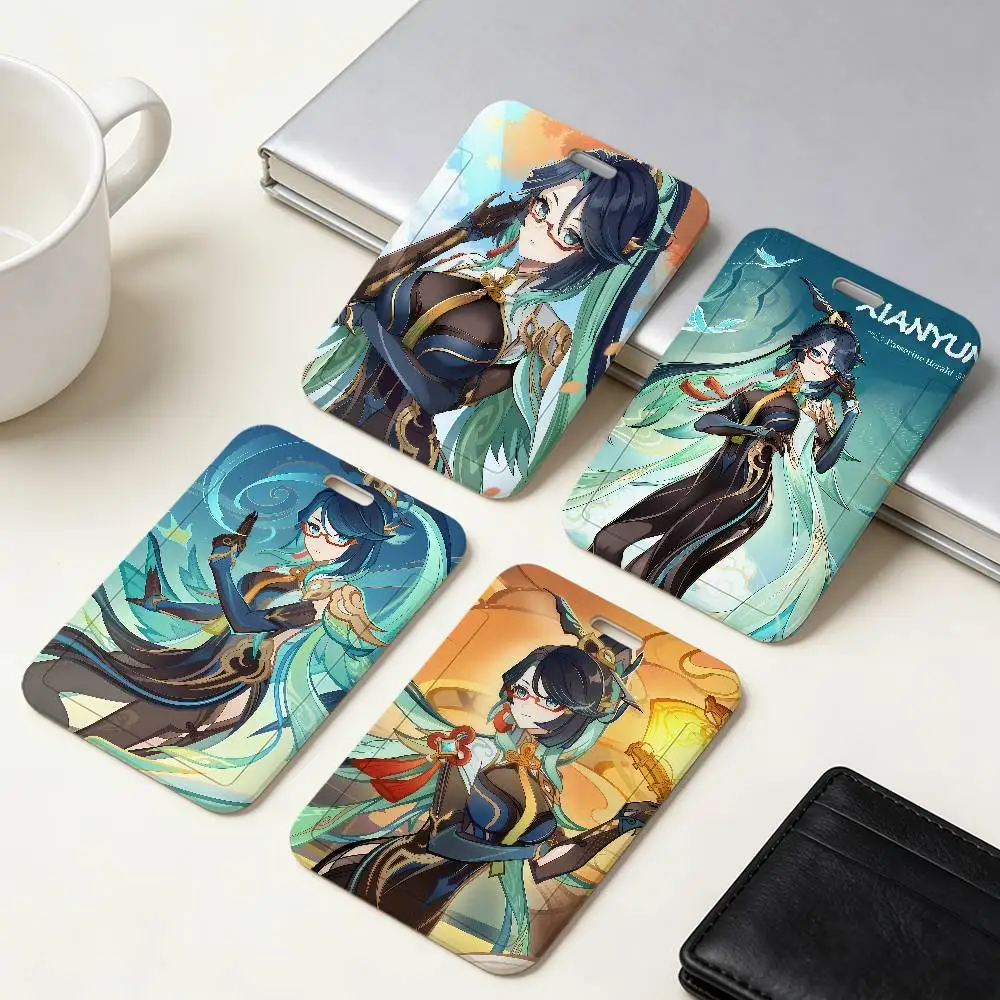 

Держатель для бейджей, ID-карт, кредитных карт, пропусков и ключей Genshin Impact Xianyun с ремешком-шнурком