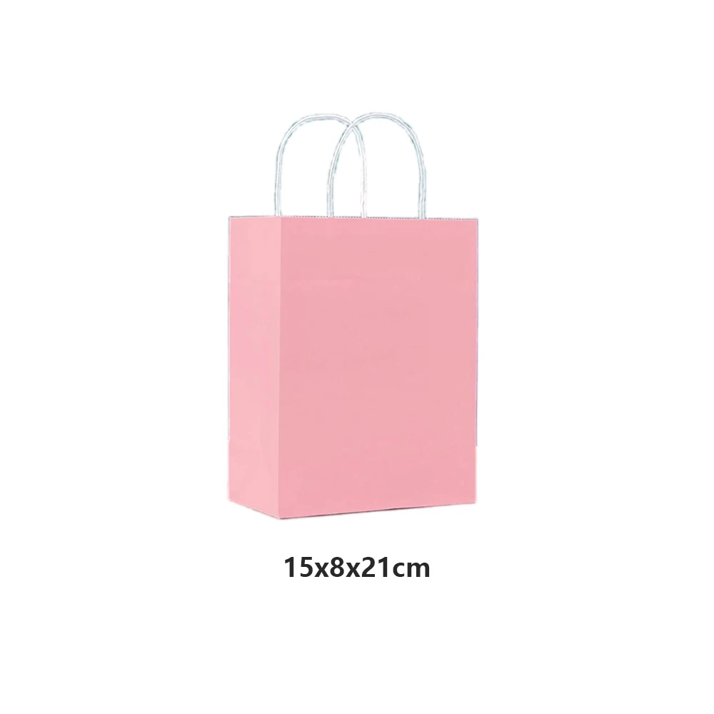 10 farben Candy Bunte Geschenk Tasche Blau Rosa Weiß Rot Gelb Mit Griff Papier Geschenk Tasche Geburtstag Hochzeit Party Dekoration – Detail 1