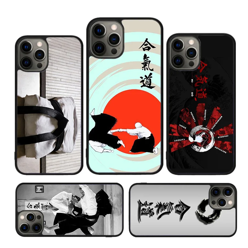 Aikido Japanese Martial Phone Case For iPhone 16 15 14 X XR XS 11 12 mini 13 Pro MAX Plus cover shell coque