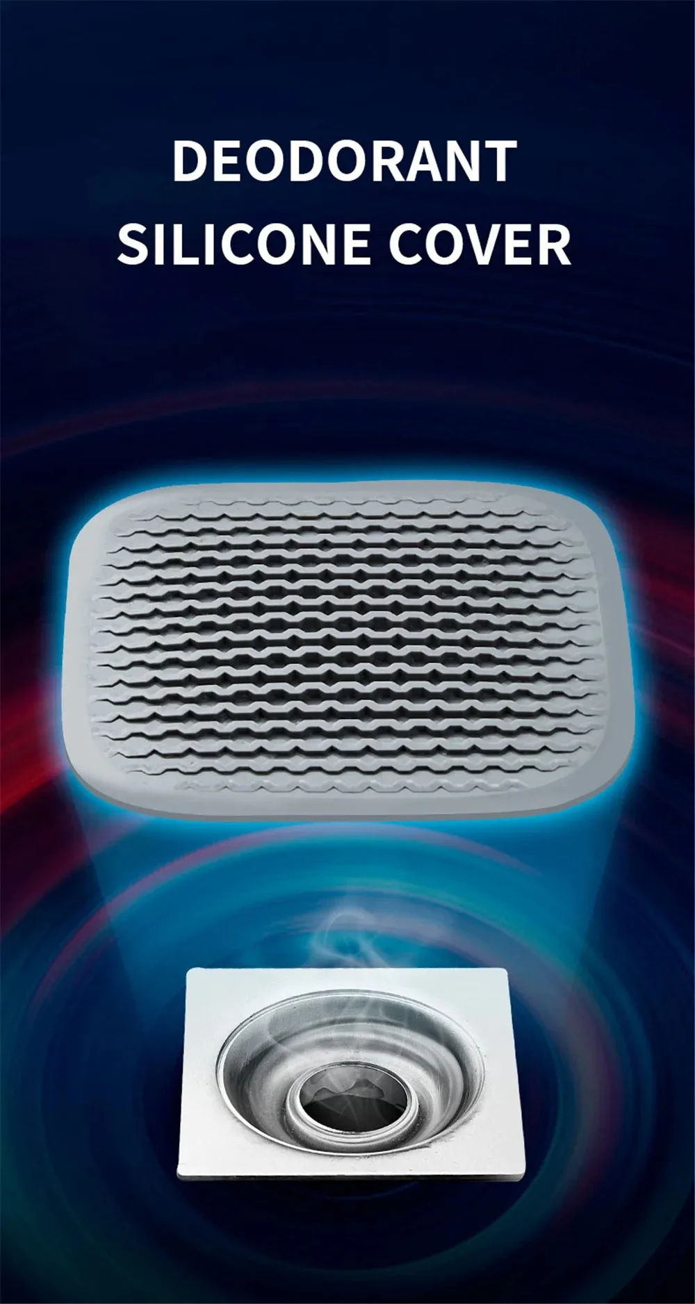 kkjoy Anti-Verstopfungs-Abflussfilter, flexibler Silikon-Haarfänger für Dusche, Badewanne, Bodenablauf, täglicher Gebrauch – Detail 1