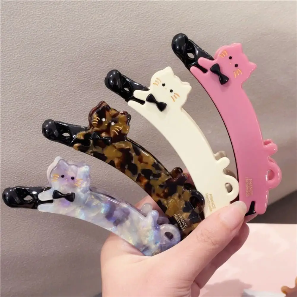 موضة حمض الخليك خلات القط مشبك شعر الحيوانات الأليفة غطاء الرأس الحيوان الموز كليب الكرتون إكسسوارات الشعر دبوس الشعر الإناث