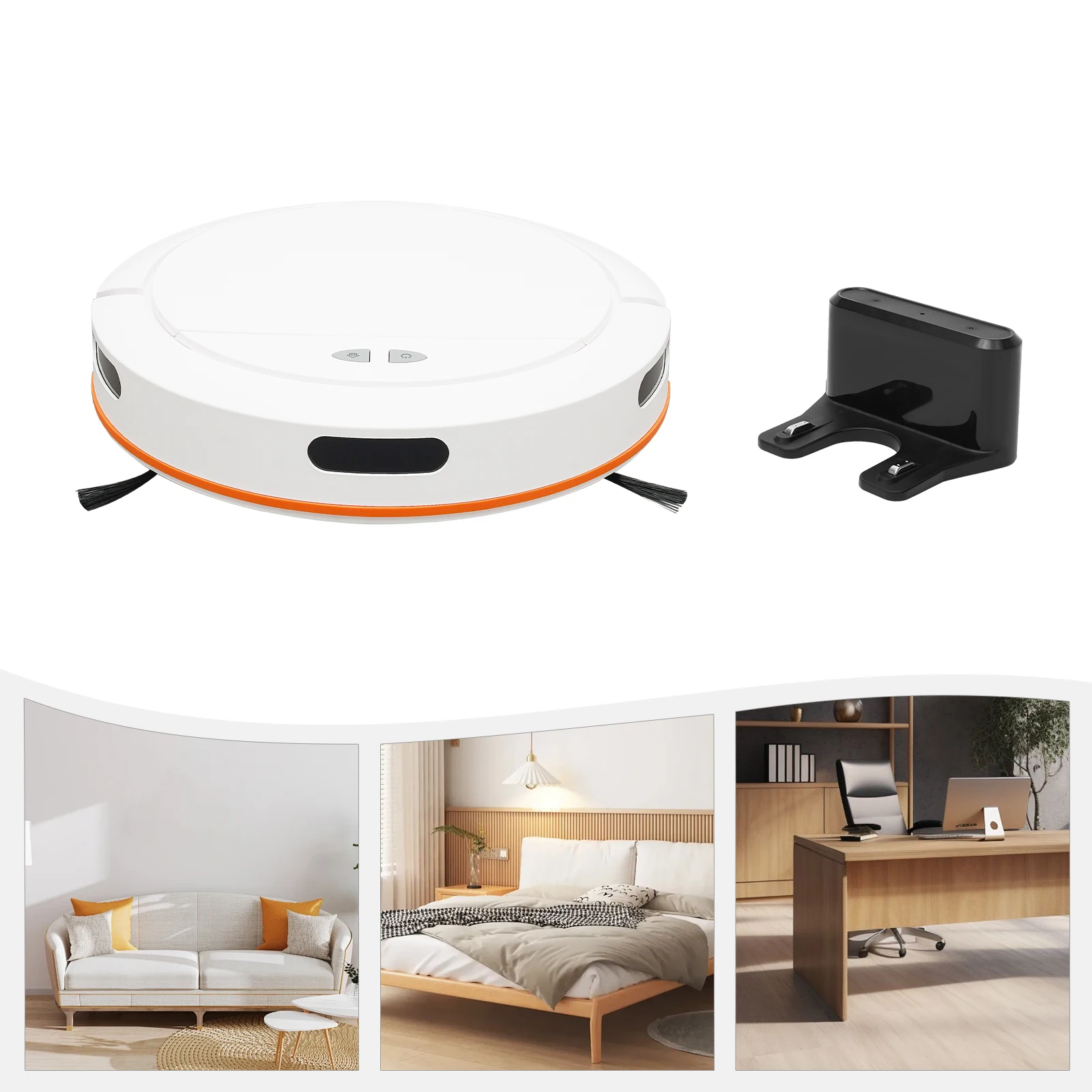 3-in-1 Smart Sweeping Robot, 2700Pa Strong Suction, 120min Runtime, Auto Recharge, Fits Floors Like Wood/Tile