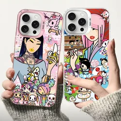 Japan Tokidoki Phone Case For iPhone 16 15 14 13 12 11 Pro Max X XR XSMAX Matte Shockproof Back Cover