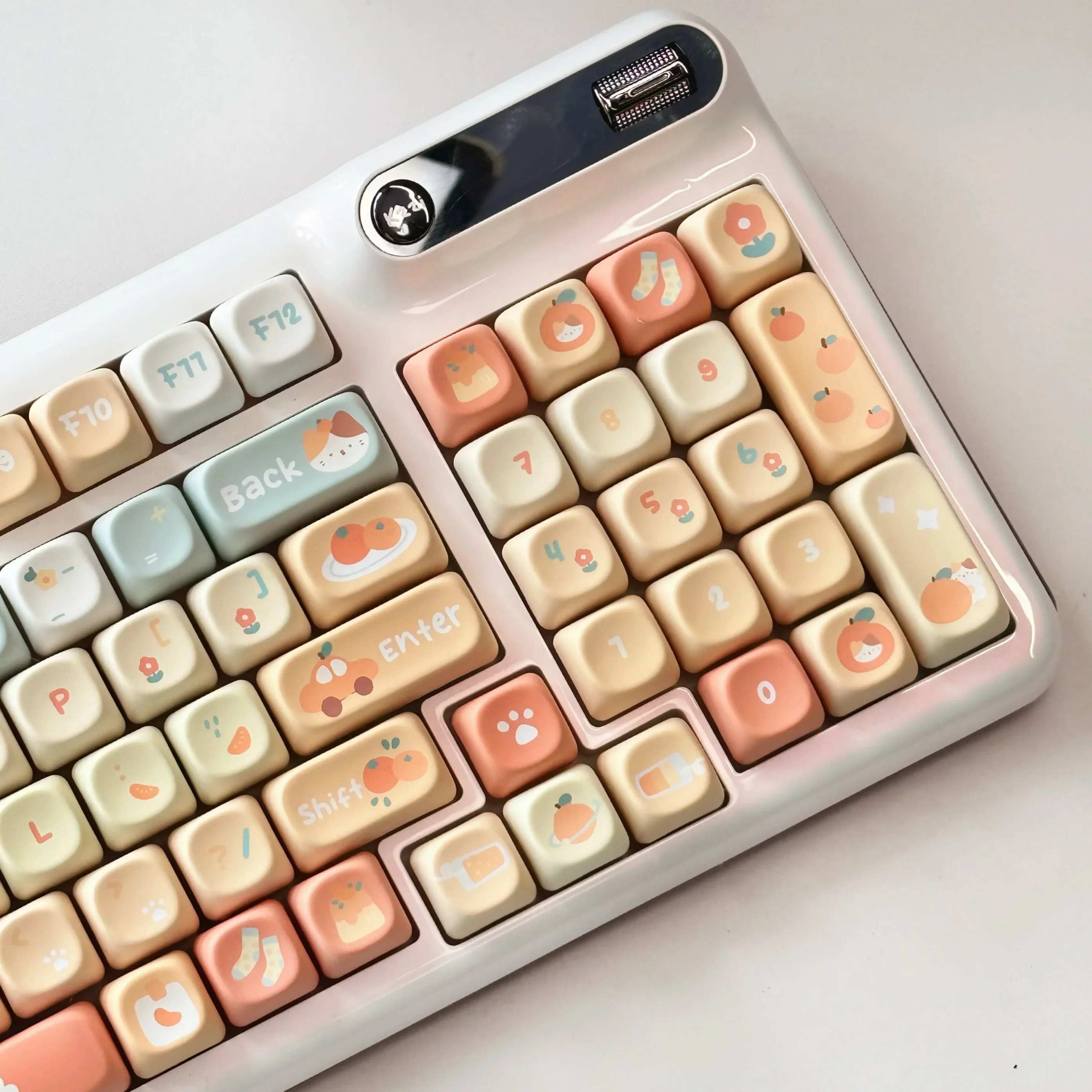 Imagem -02 - Coreano e Inglês Laranja Soda Keycaps Perfil Xoa Pbt 5-sided Dye-sub Keycaps Personalizados para Teclado Mecânico Bonito