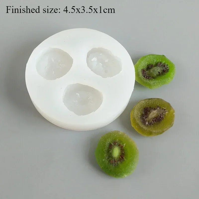 VERIDIAN 3d Obst Silikon Formen Bananenscheiben Kiwi Getrocknete Jujube Obst Fondant Kuchen Schokolade Form Kuchen Dekoration DIY Harz Formen 4