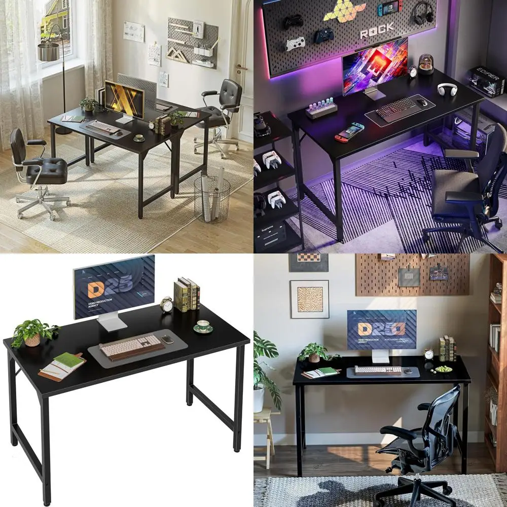 

Компактный домашний офисный стол 40 Home Office Desk для учебы, письма и игр с регулируемыми ножками, черный цвет