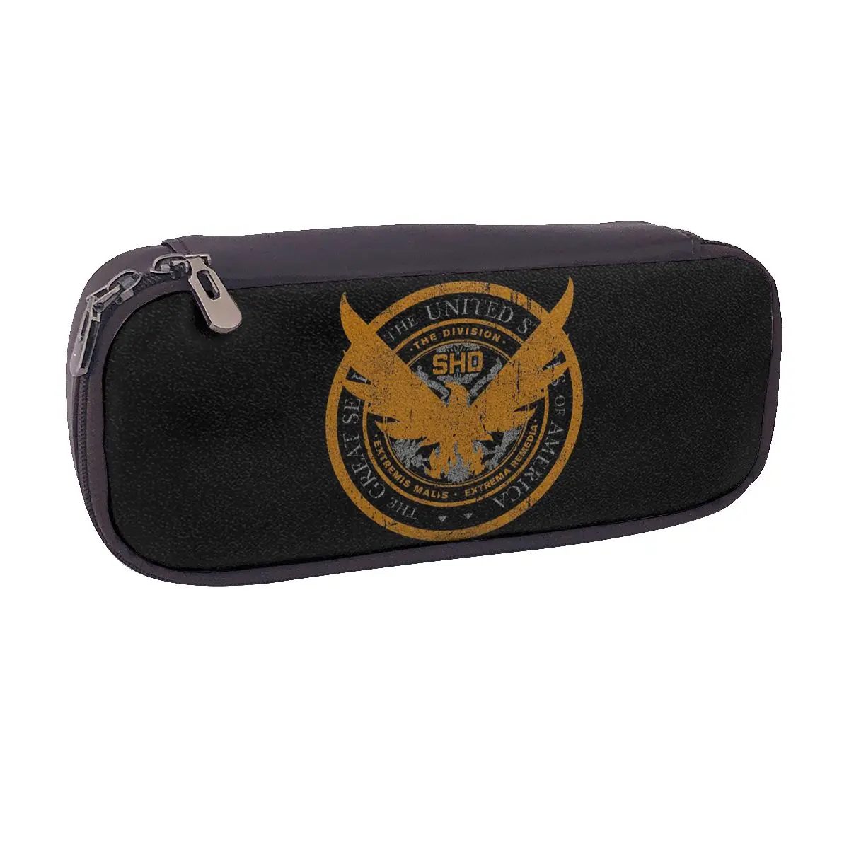 Game Tom Clancys The Division SHD Seal Leather Pencil Case for Boys Girls Pen Box Pencil Bag Stationery Supplies Pen Holder Bag view 5