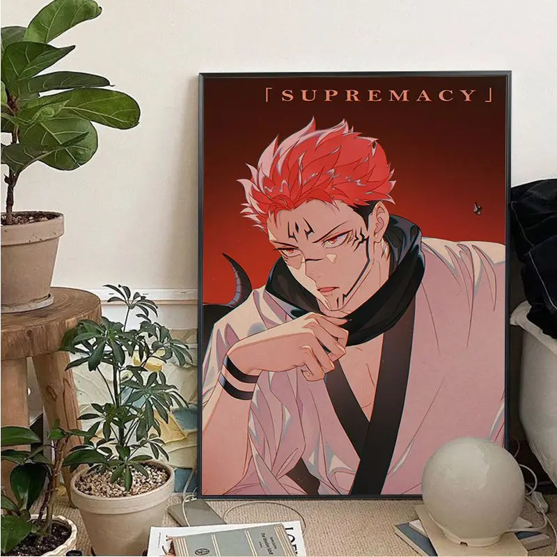 Japan Anime Jujutsu Kaisen Ryomen Sukuna DIY poster Kraft Paper Vintage Poster Wall Art Painting Study Posters Wall Stickers