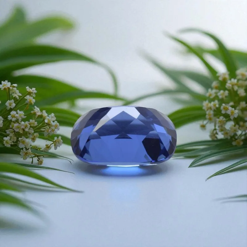 

Lab Grown Sapphire Royal Blue Rectangular Cushion Cut VVS1 Synthetic Gemstone for DIY Jewelry Making Selectable AGL Certificate