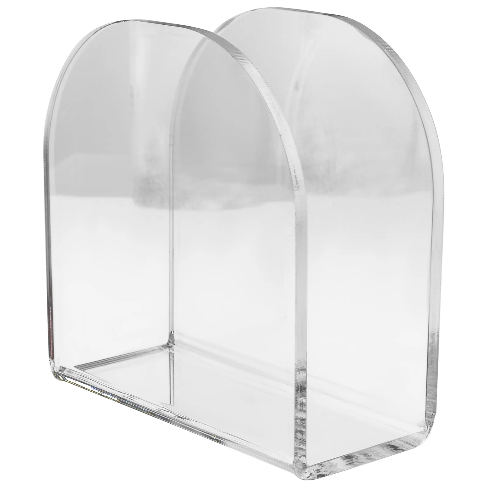 

1pc Napkin Holder For Table Premium Acrylic Organizer Vertical Stand Heart Rhombus Shape Storage Rack Kitchen Dining Bar Use