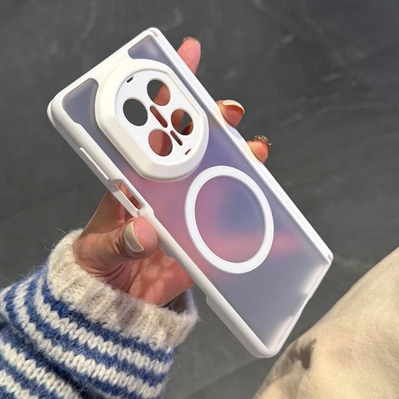 Para Huawei Mate X7 Funda mate PC piel succión magnética doble eje a prueba de golpes Funda de teléfono móvil para Mate X 7 Shell parachoques Funda