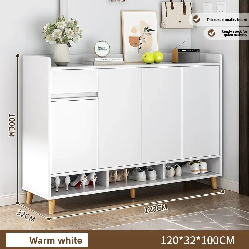 Integrated cabinet at the door of the shoe cabinet Large capacity multi-layer locker against the wall Entrance shoe rack