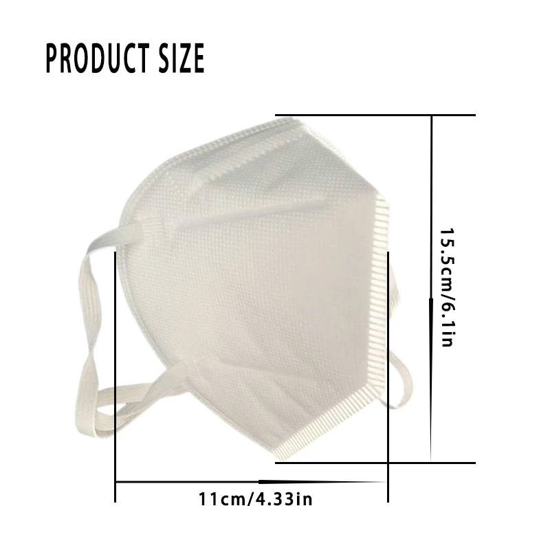 50PCS/Pack FFP2 NR Mask for Dustproof Folding CE Headwear Mouth Mask for Adult Filter Face Masque Heath Care Products