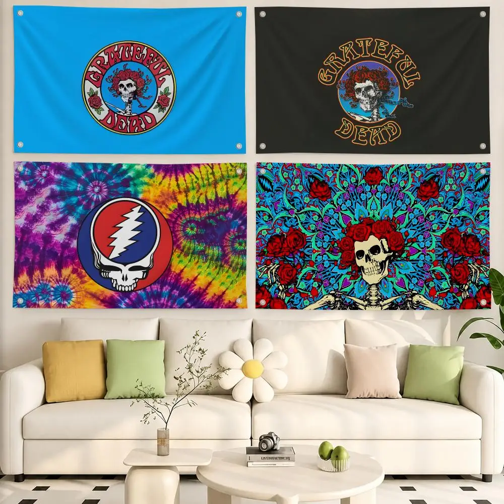 Grateful Dead Flags Flags, Room, Dormitory, Camping, Party, Home Decor Gifts