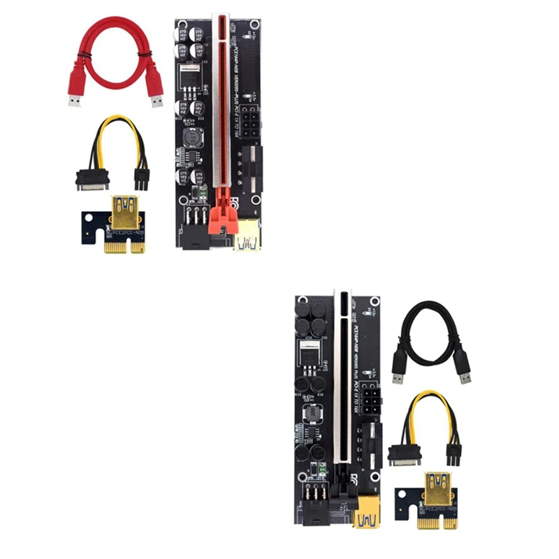1 шт. модернизированная Райзер-карта VER009S Plus PCI-E PCIE, Ver 009S USB 3,0 SATA, адаптер 15pin-6pin для майнинга BTC