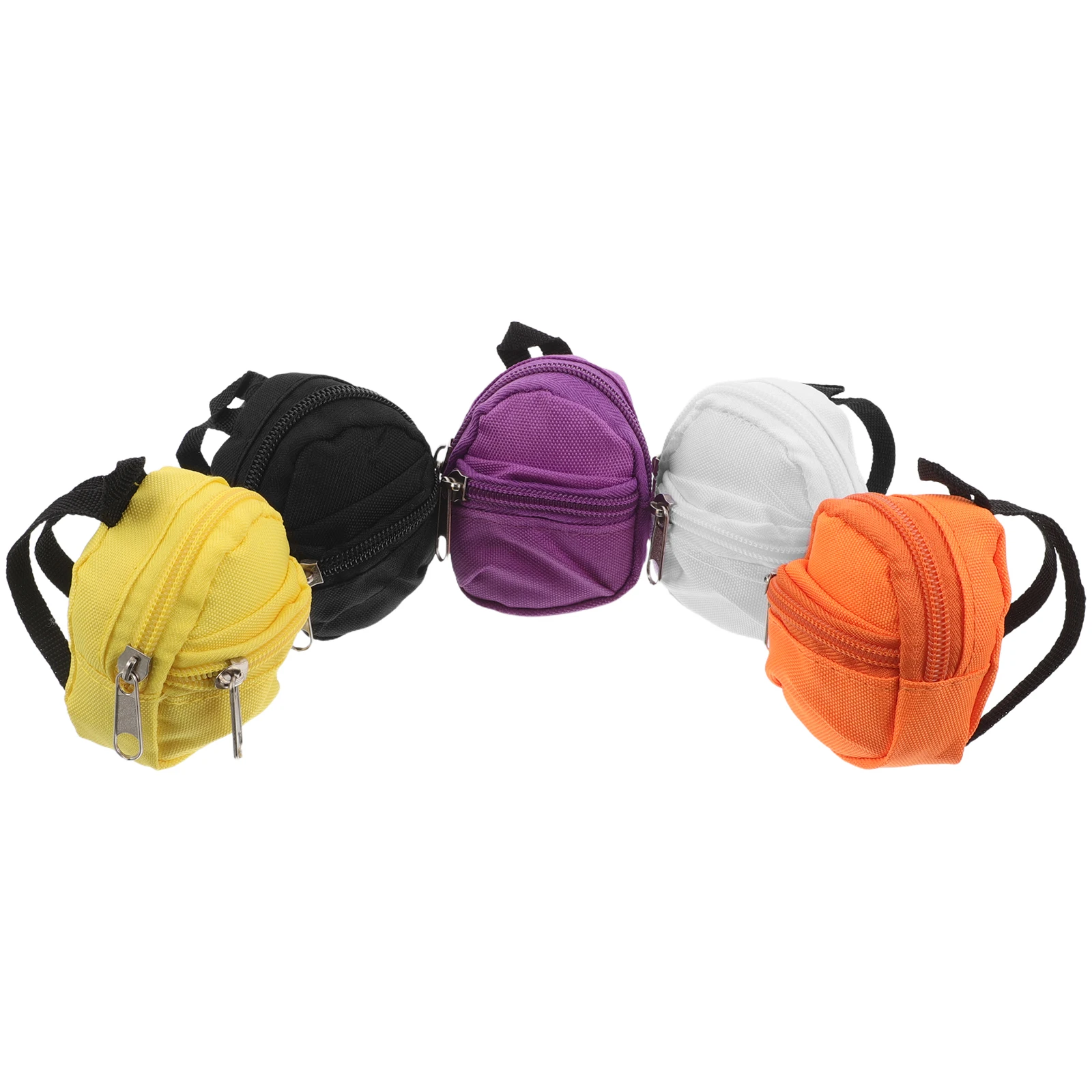 

5pcs Mini Backpack Keychain Zipper Coin Pouch Wallet For Keys Earbuds Storage Travel Size Id Holder Stocking Stuffer Party Favor
