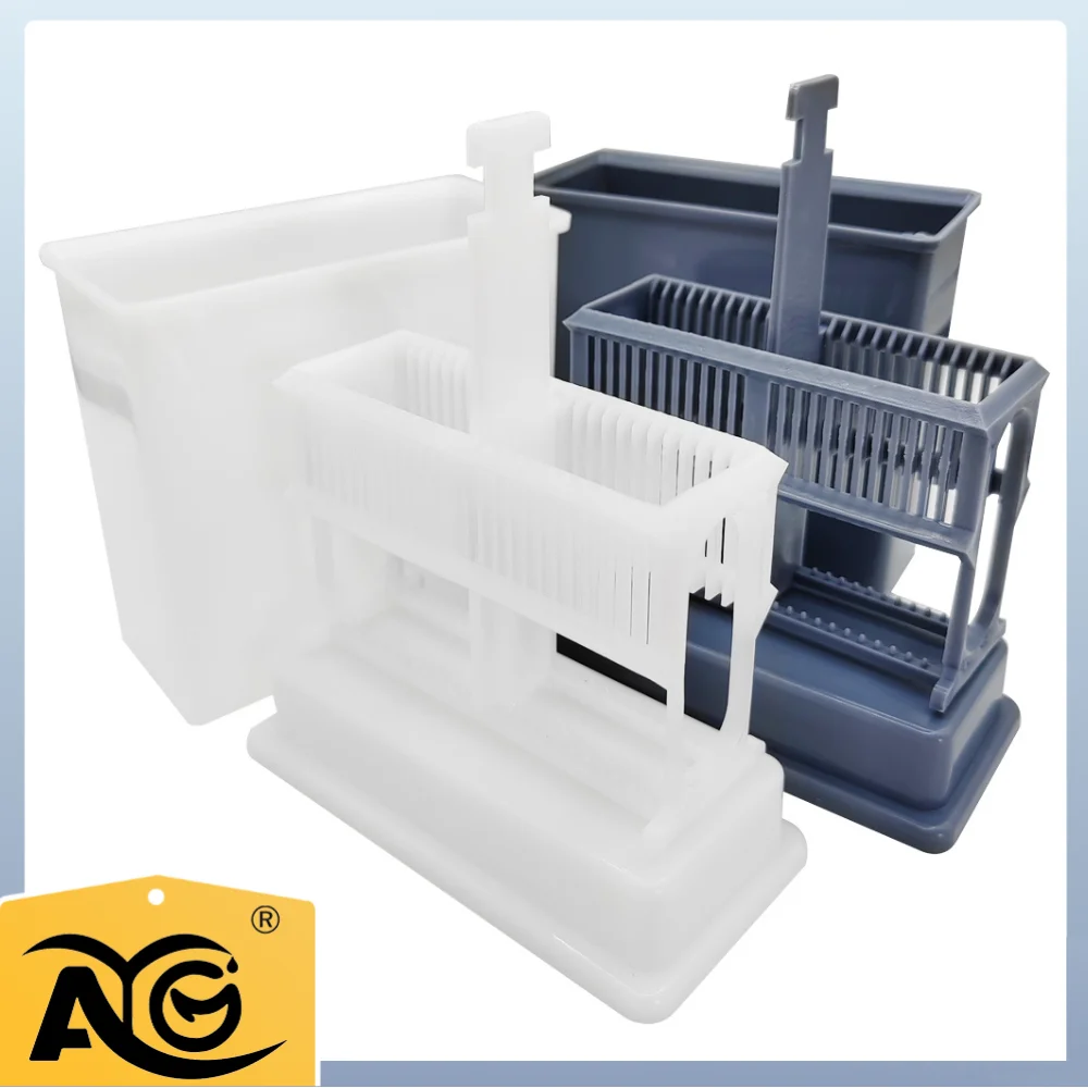 AG 24pcs Staining for Microscope Slides Laboratory Storage Holder Laboratory Microscope Slides Holder Plastic Reusable Compact