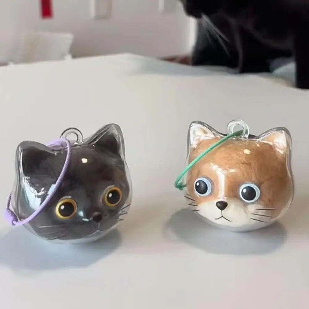 2 قطعة تخزين شعر الحيوانات الأليفة القط الفراء تخزين قلادة المفاتيح حلية هدية عيد ميلاد الإبداعية لطيف المحمولة شفافة تخزين قلادة