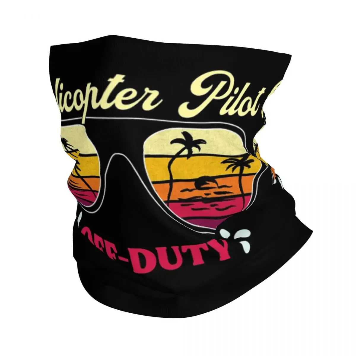 Helicopter Pilot Off-Duty Bandana Neck Gaiter Printed Mask Scarf Multi-use Headwear Hiking Fishing For Men Women Adult Windproof