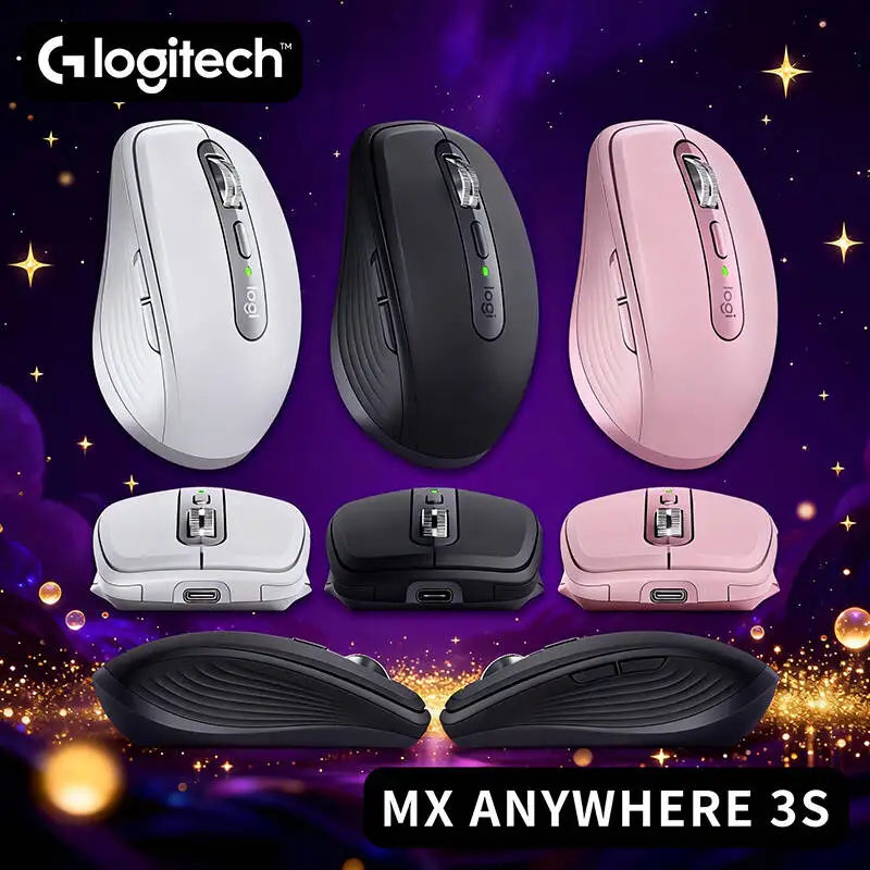 

Компактная мышь Logitech MX Anywhere 3S, эргономичный дизайн, перезаряжаемая, с быстрым прокруткой для портативных ПК Mac