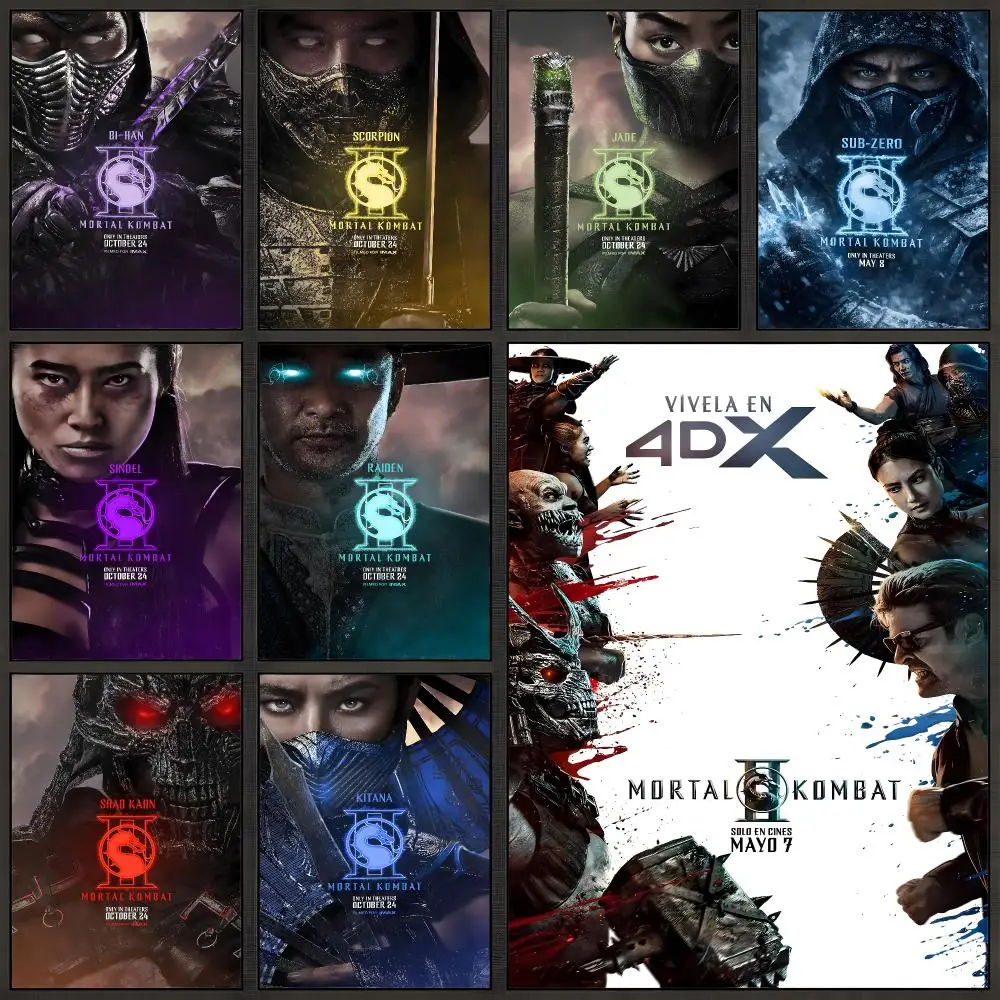 Movie Mortal Kombat II Poster Peel And Stick Wall Art PP Waterproof HD Bedroom Living Room Home Decor Gift