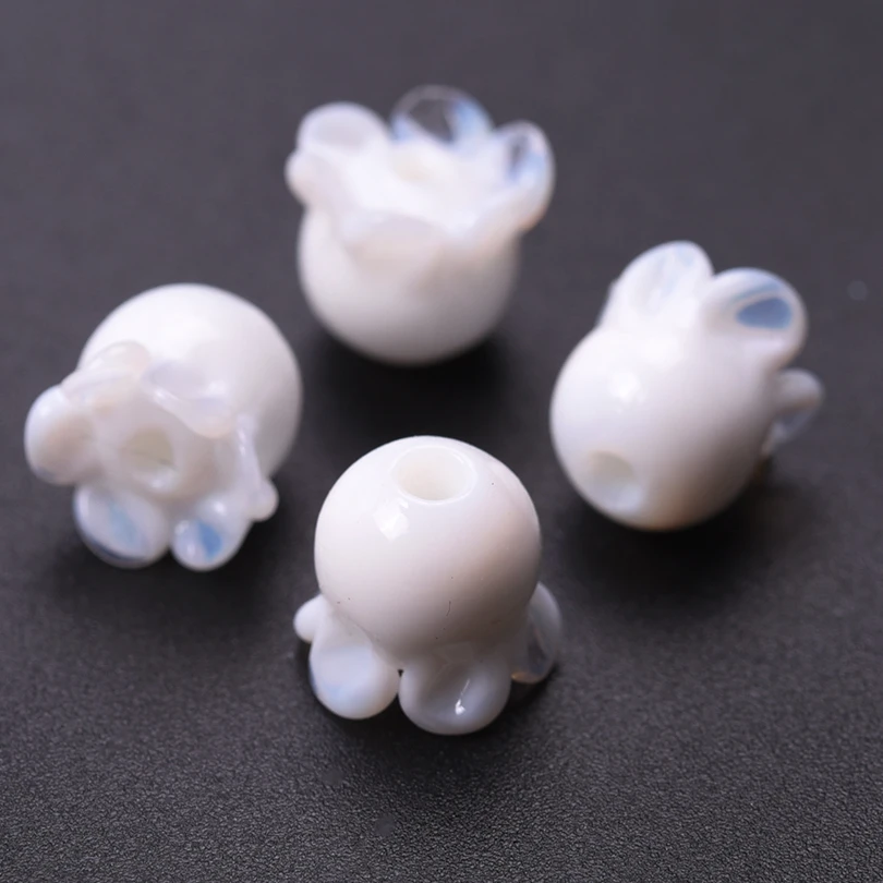 

5Pcs Colorful Jellyfish Beads Charms Handmade Glass Loose Spacer High Quality Aesthetic Beads DIY Jewelry Crafts Accessories