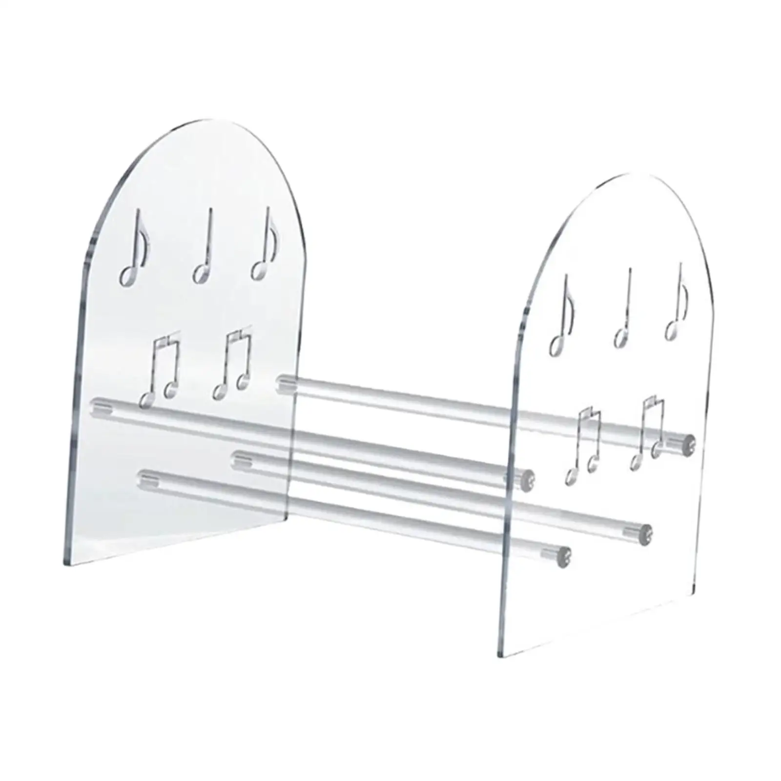 Multifunctional Acrylic Record Storage Holder Clear LP Shelf Stand for Desktop Books Magazines