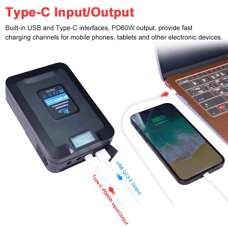 TPF Il nuovissimo blocco batteria da 74 Wh (5000 mAh/14,8 V) per videocamera blackmagic 4k ideo