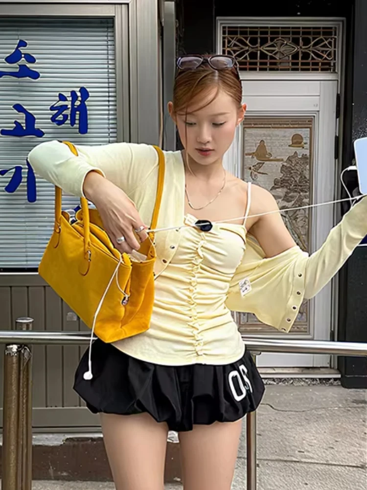 

Nibber Sweet 3D футболка с бантом и розой, женская лоскутная футболка с рюшами + укороченное пальто с металлической пряжкой, эластичное обтягивающее повседневное уличное пальто