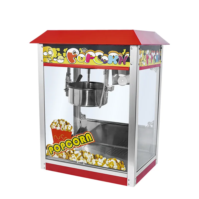Commercial Popcorn Machine, Electric Tabletop Automatic Popper, Spherical Butterfly Shapes, 110V US Plug, Popcorn Maker