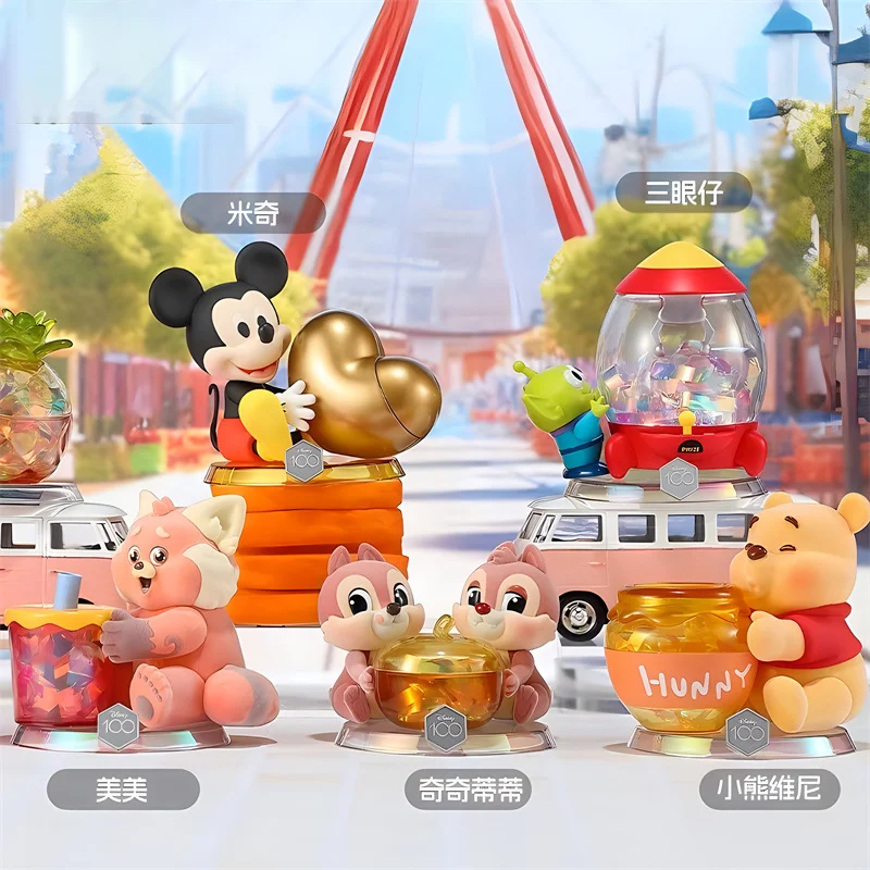 Pooh Mickey Stitch Blind Box Anniversary Series Happy Embrace Theme Storage Can Tide Play Adornment Chip Dale Peripheral Doll