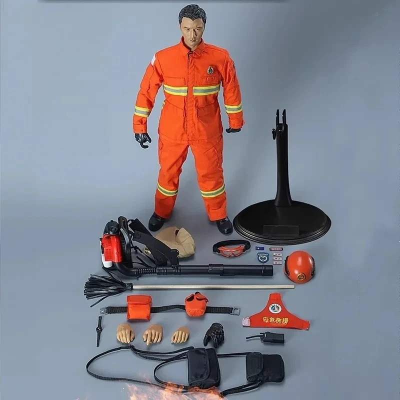 

1/6 Scale Male Soldier Forest Rescue Firefighters Figures Model for 12-inch Action Figures Commemorative Collection Decor